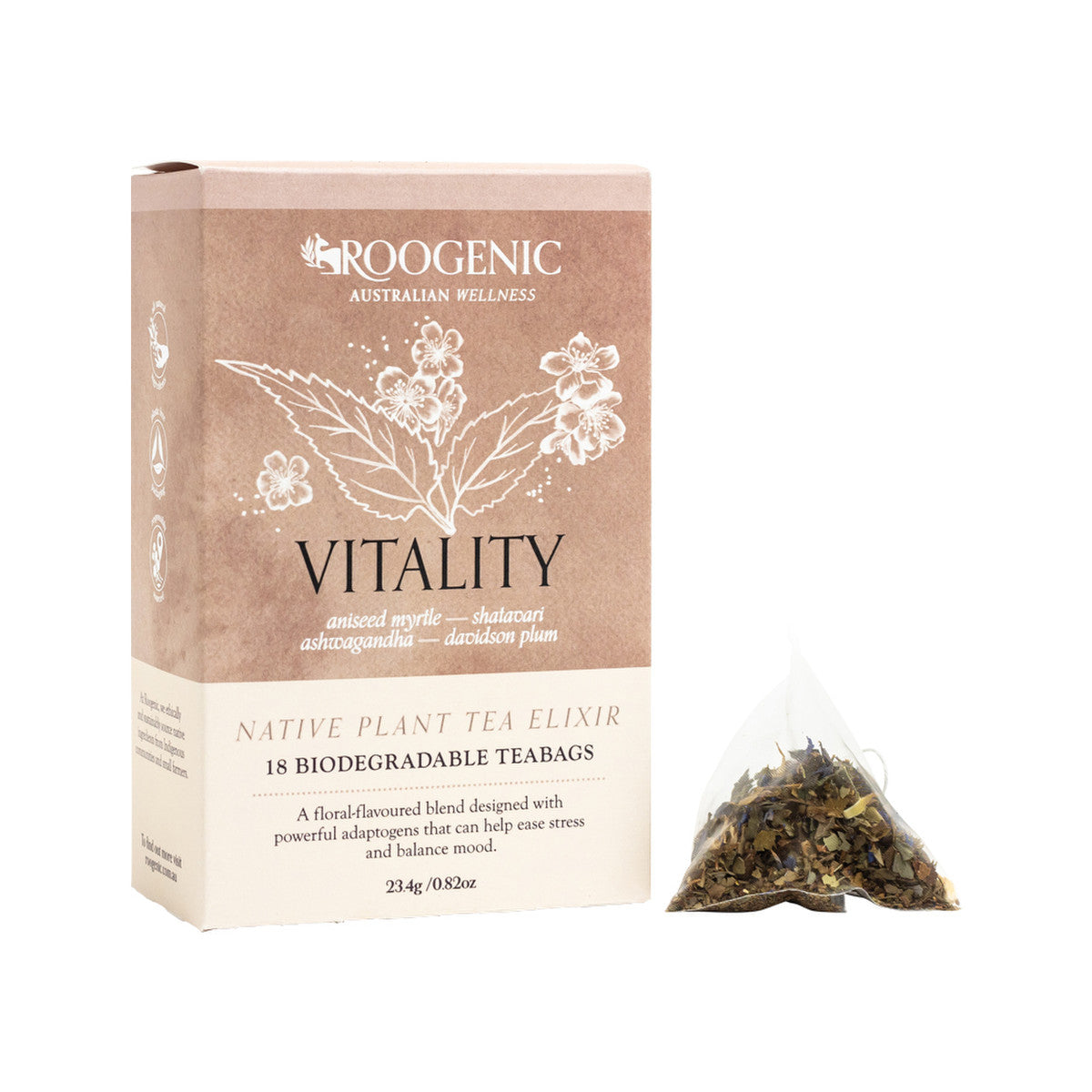 Roogenic Australia Women's Vitality (Native Plant Tea Elixir) x 18 Tea Bags - Cutprice Online