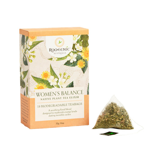 Roogenic Australia Women's Balance (Native Plant Tea Elixir) x 18 Tea Bags - Cutprice Online