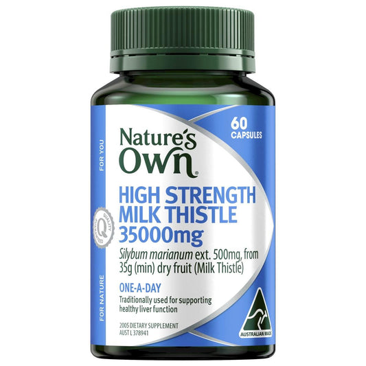 Nature’s Own High Strength Milk Thistle 35000mg 60 Capsules - Cutprice Online