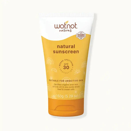Wotnot Natural Sunscreen 30 SPF Suitable For Sensitive Skin 150g WOTNOT