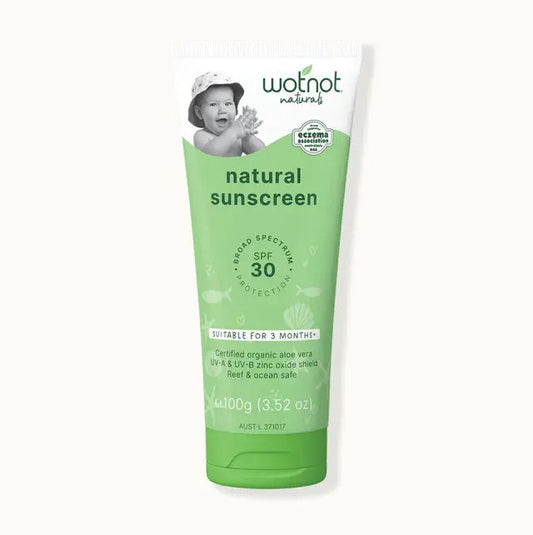 Wotnot Natural Sunscreen 30 SPF Suitable For 3 Months+ 100g WOTNOT