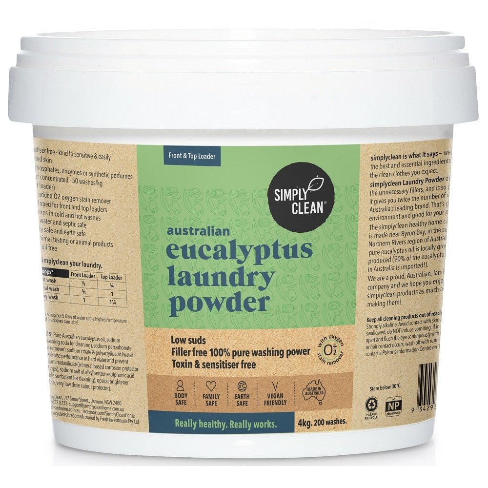 Simply Clean Eucalyptus Laundry Powder 4kg - Cutprice Online