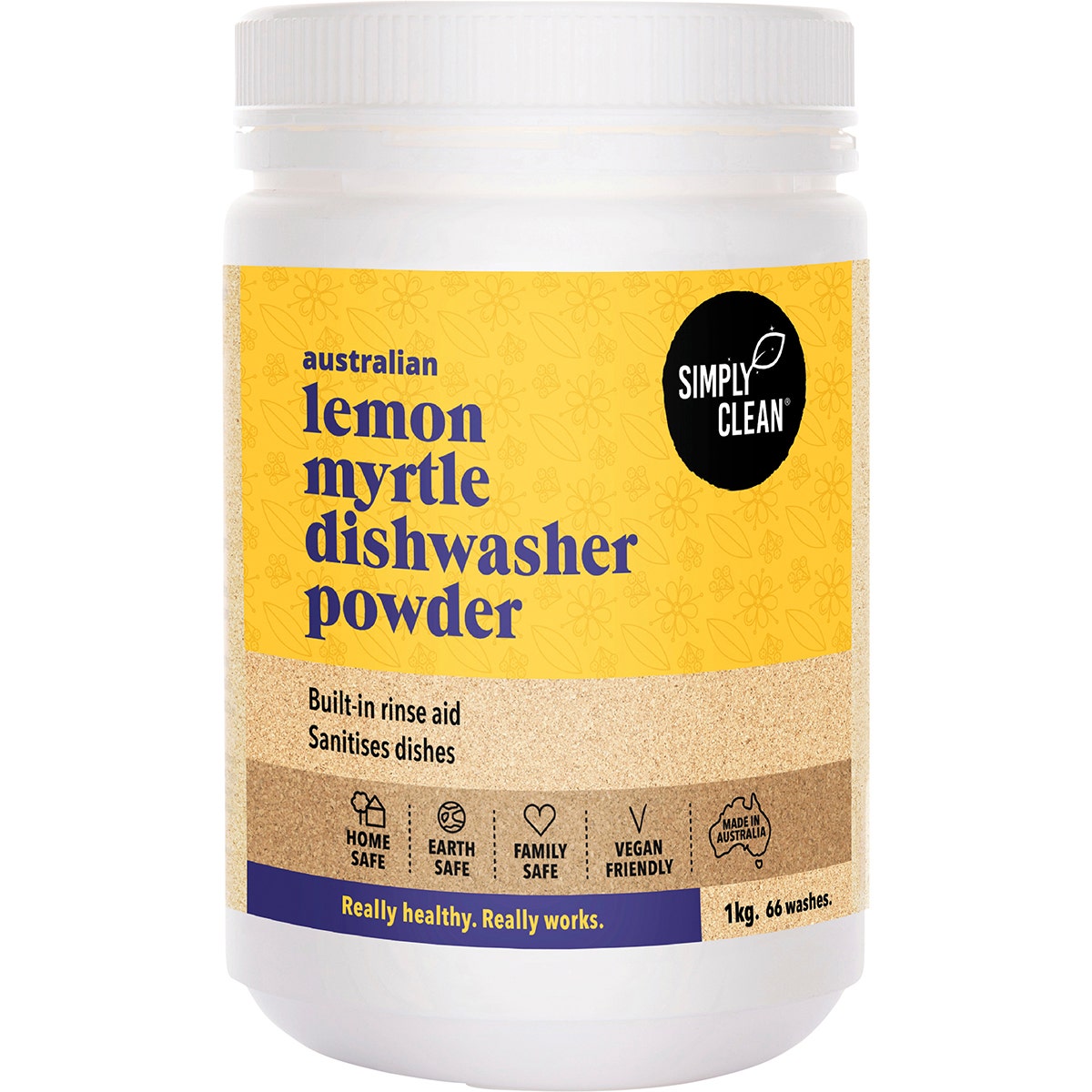 Simply Clean Lemon Myrtle Dishwasher Powder 1kg - Cutprice Online