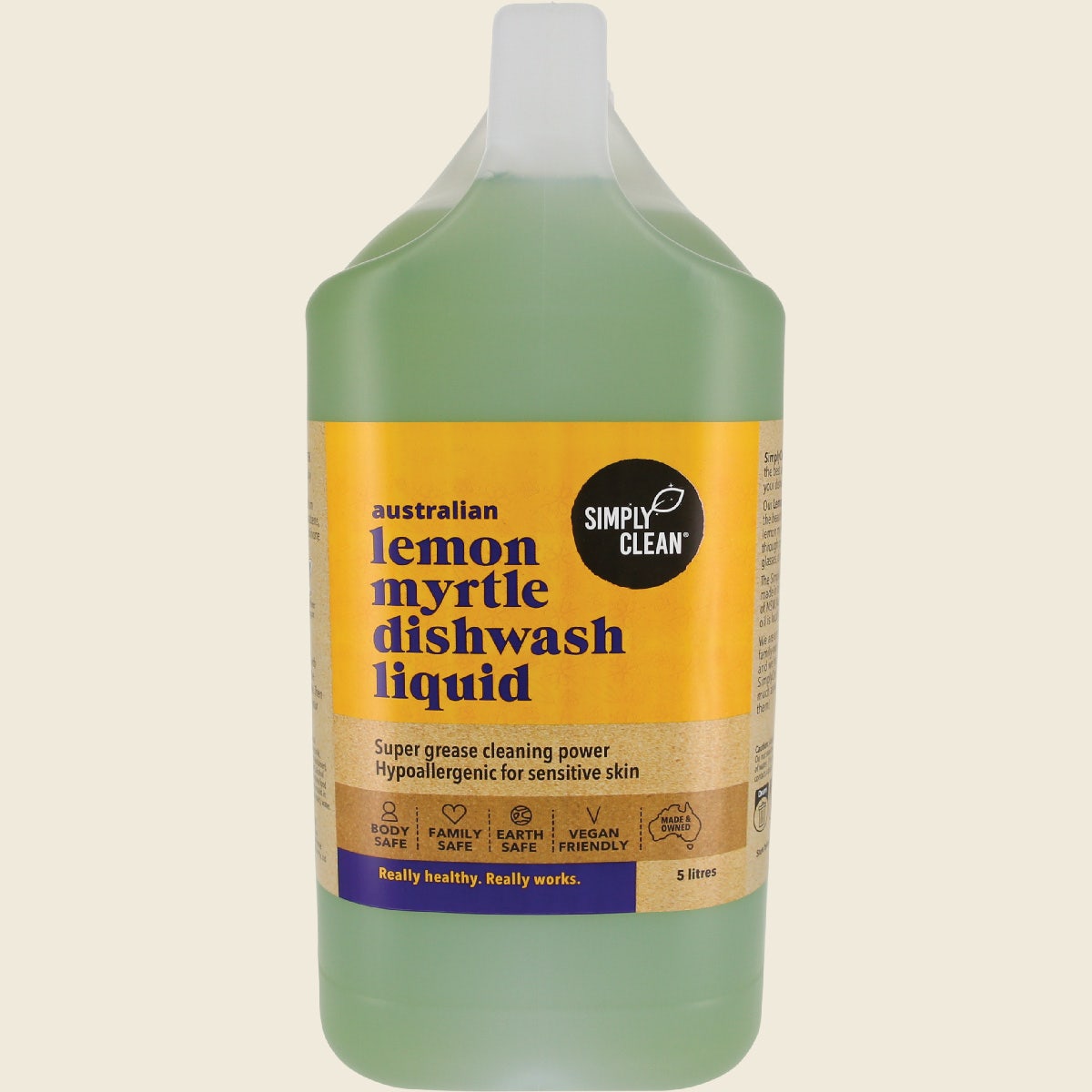 Simply Clean Lemon Myrtle Dishwash Liquid 5L