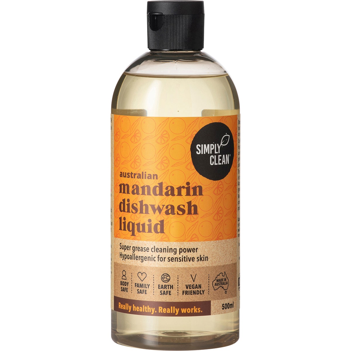 Simply Clean Mandarin Dishwash Liquid 500ml - Cutprice Online