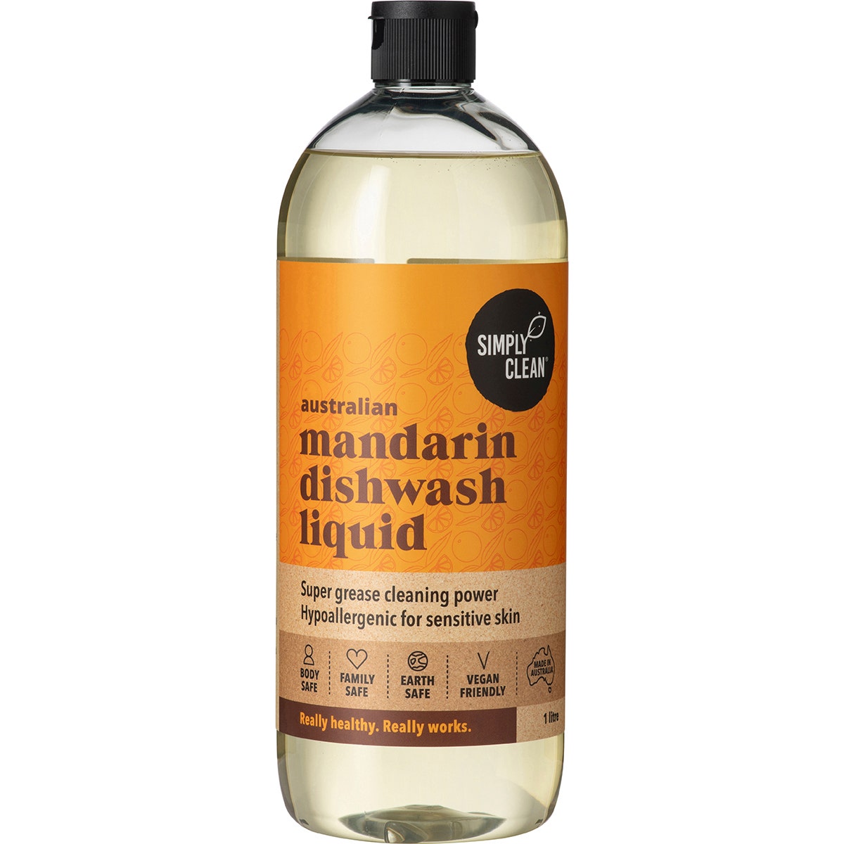 Simply Clean Mandarin Dishwash Liquid 1L - Cutprice Online