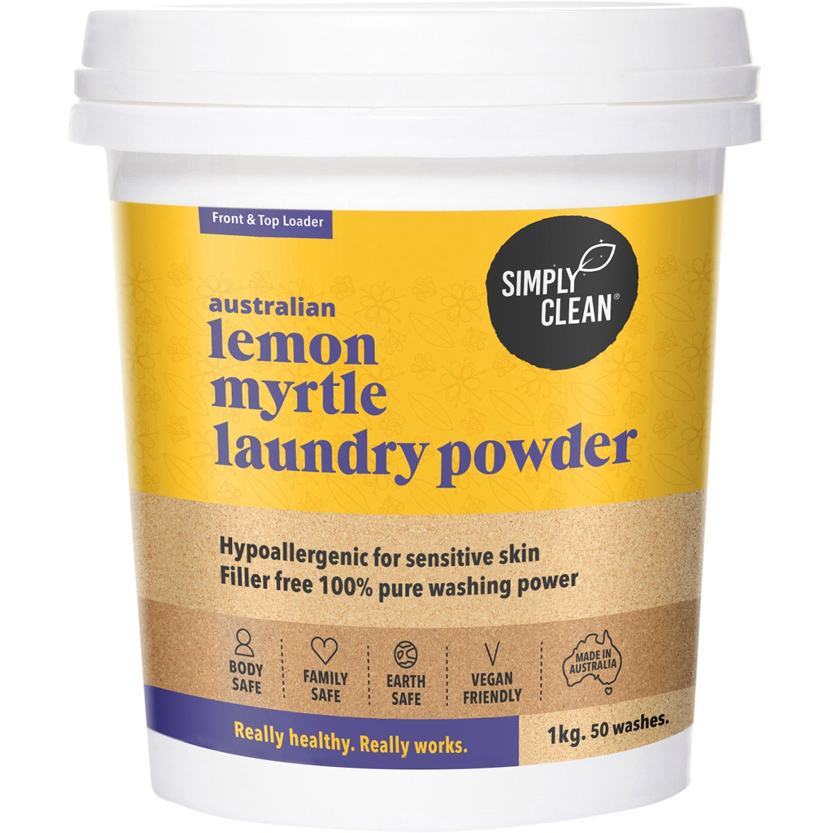 Simply Clean Lemon Myrtle Laundry Powder 1kg - Cutprice Online