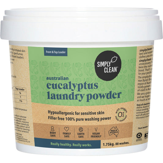 Simply Clean Eucalyptus Laundry Powder 1.75kg - Cutprice Online
