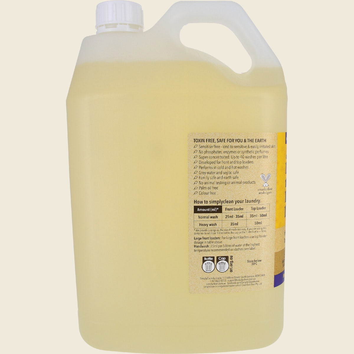Simply Clean Lemon Myrtle Laundry Liquid 5L