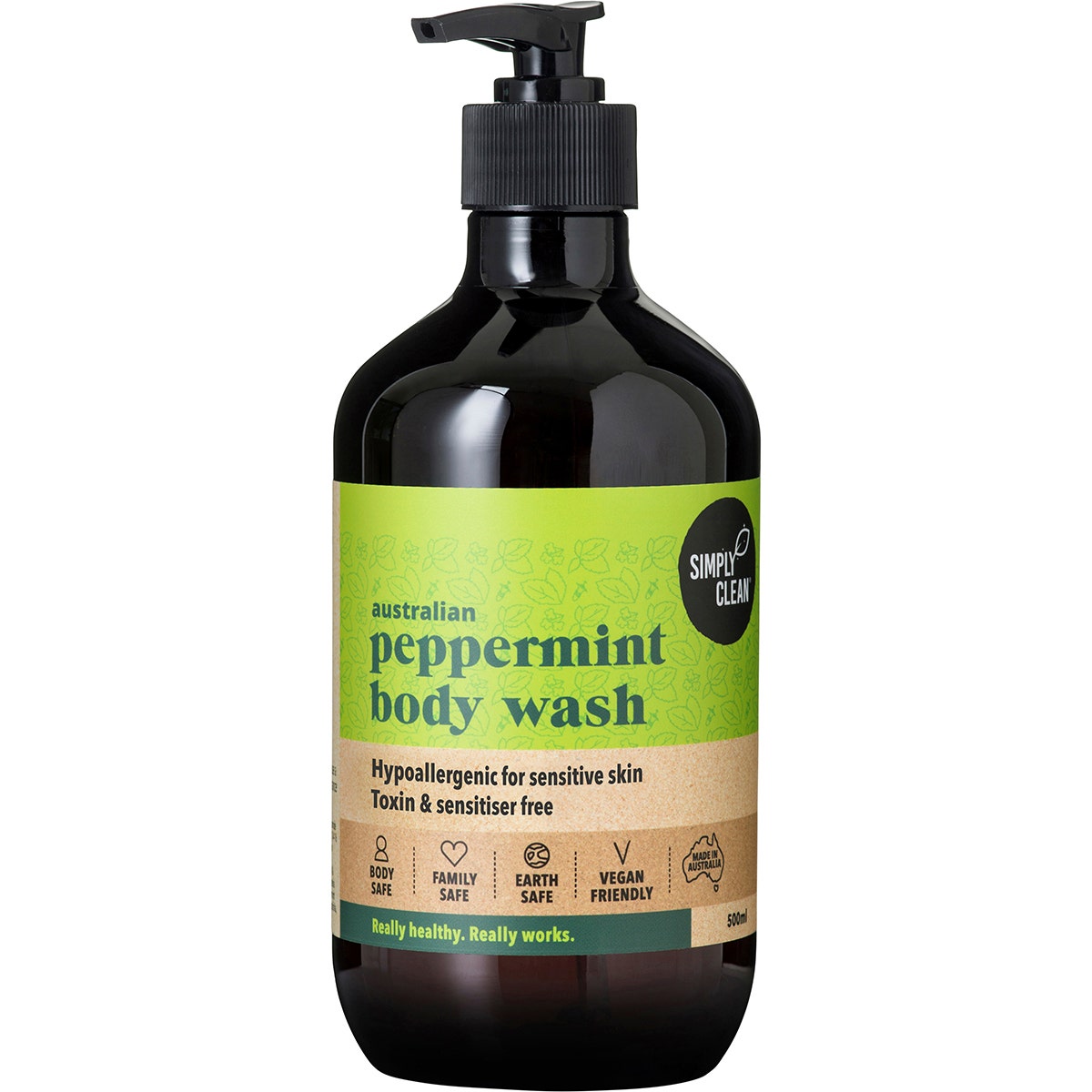 Simply Clean Peppermint Body Wash 500ml - Cutprice Online