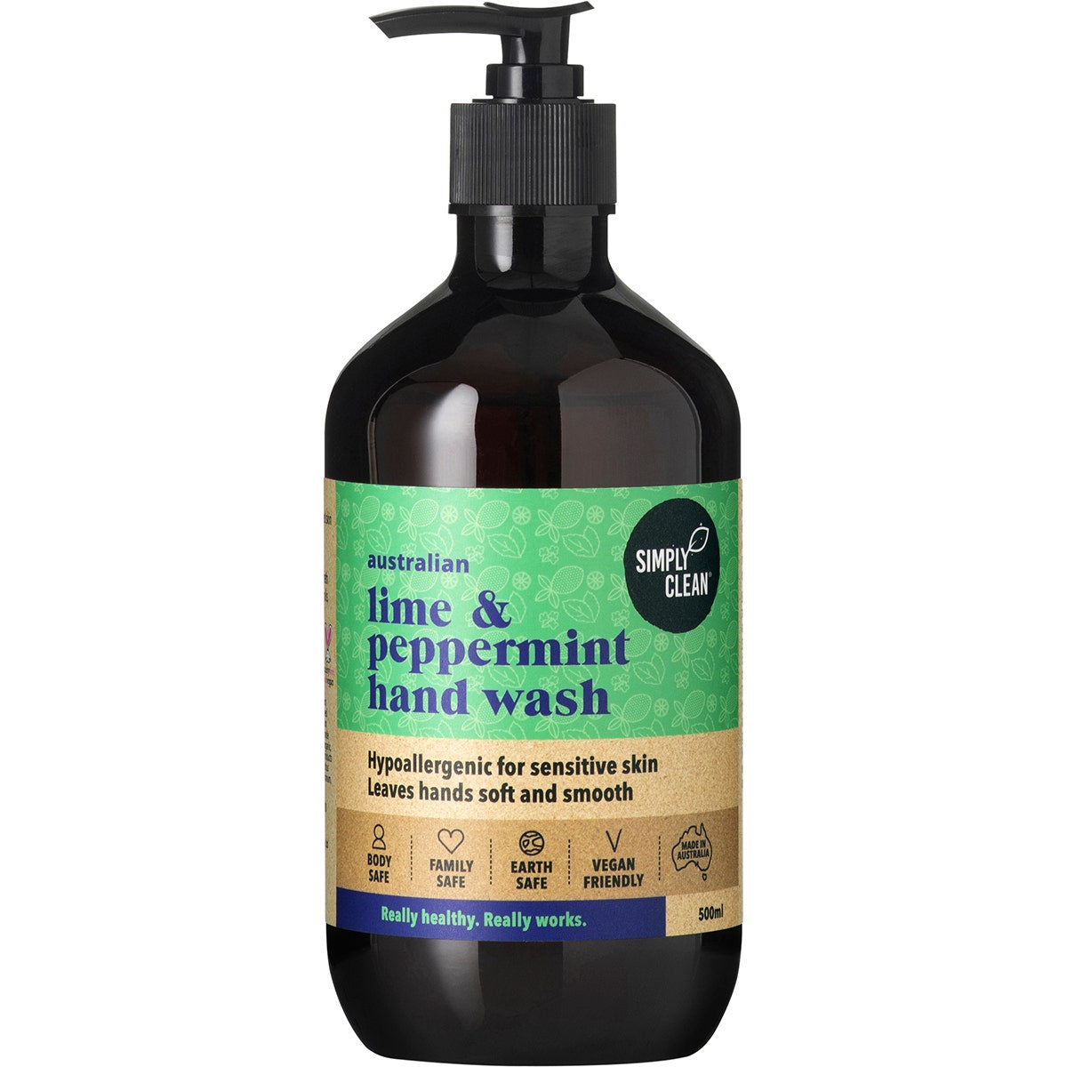 Simply Clean Lime & Peppermint Hand Wash 500ml - Cutprice Online
