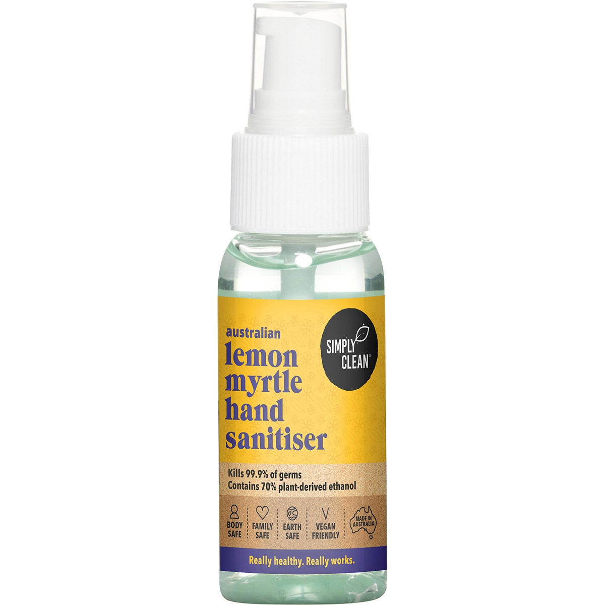 Simply Clean Lemon Myrtle Hand Sanitiser 50ml (Pack of 15) - Cutprice Online