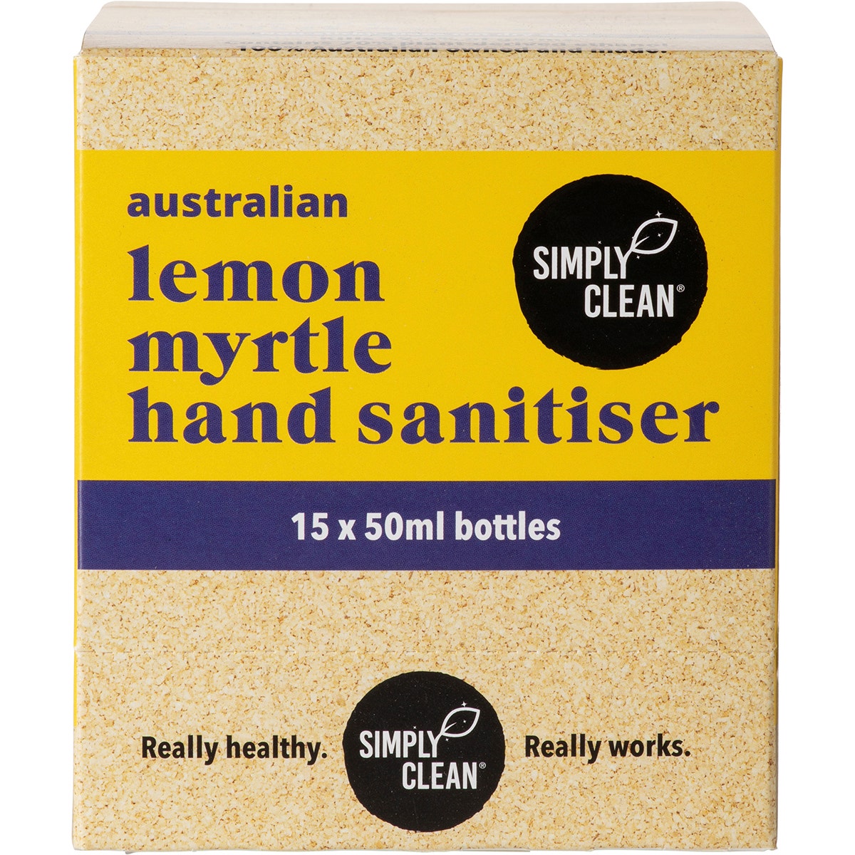 Simply Clean Lemon Myrtle Hand Sanitiser 50ml (Pack of 15) - Cutprice Online