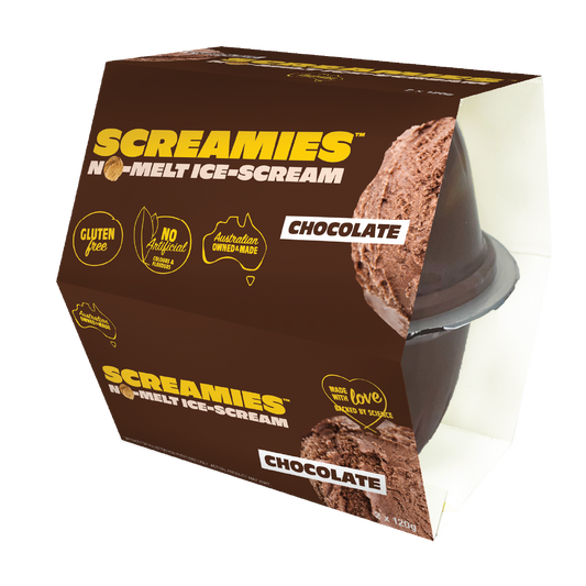 Screamies No Melt Ice Cream Chocolate 120g X 2 Pack x 6 - Cutprice Online