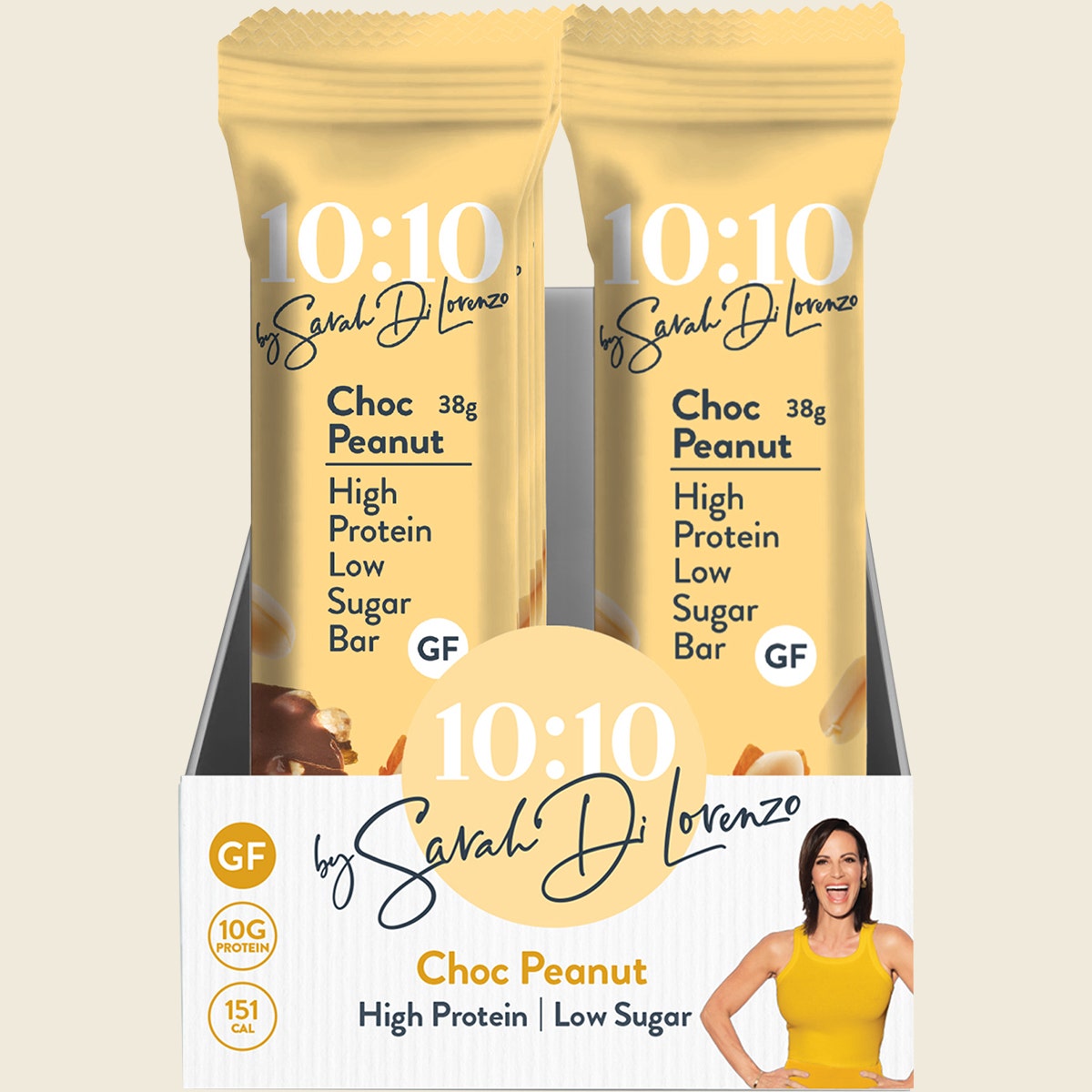 10:10 BY SDL Protein Snack Bar Choc Peanut 14x38g