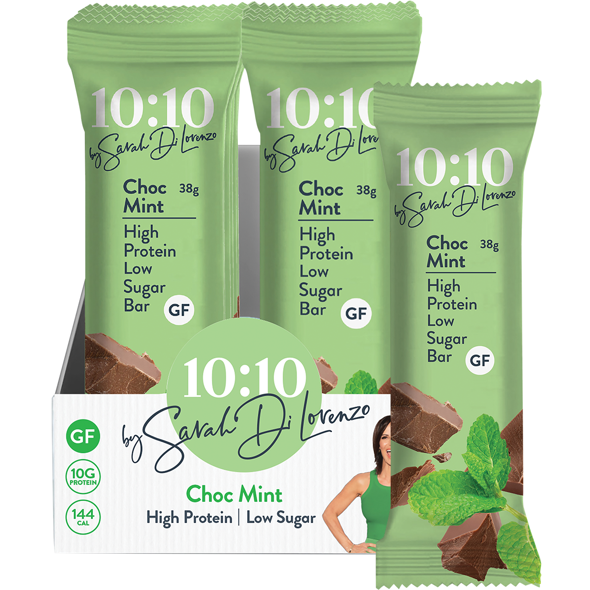 10:10 By SDL Protein Snack Bar Choc Mint 38g x 14 Pack