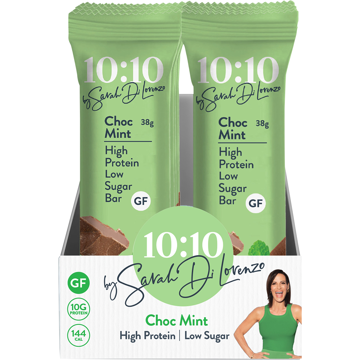 10:10 By SDL Protein Snack Bar Choc Mint 38g x 14 Pack