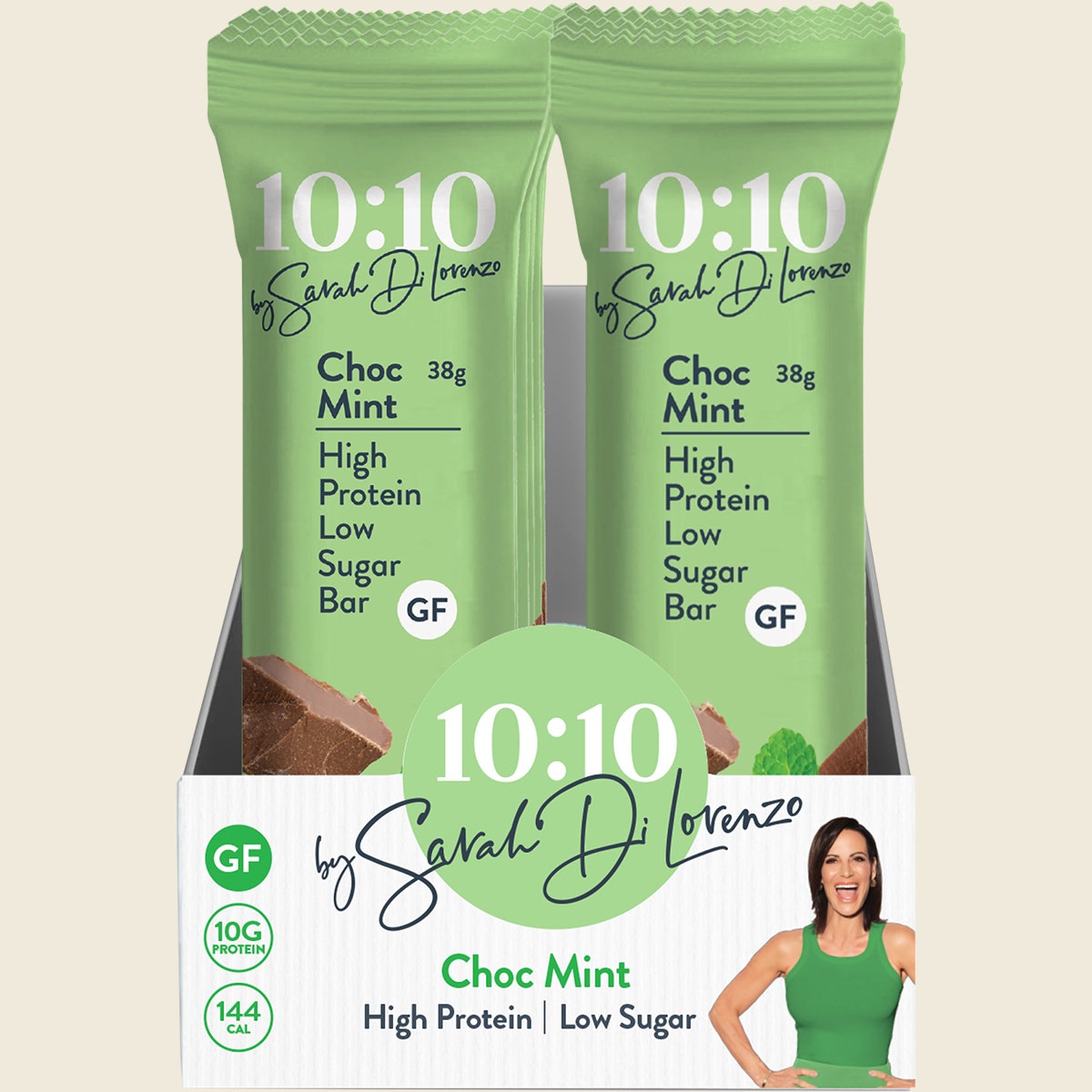 10:10 BY SDL Protein Snack Bar Choc Mint 14x38g