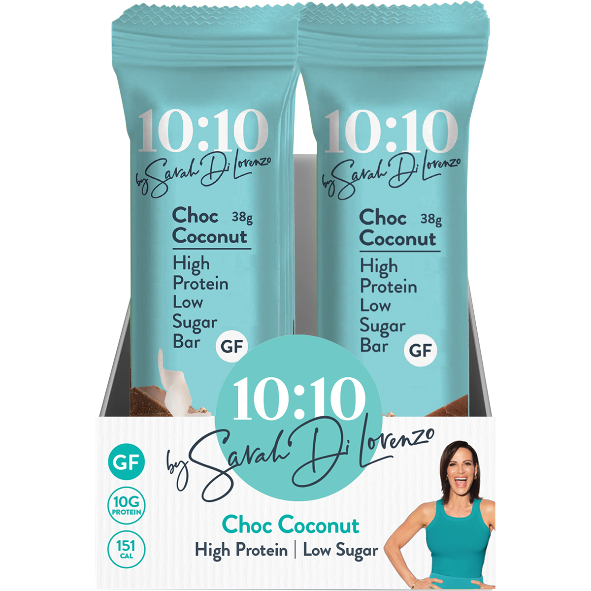 10:10 By SDL Protein Snack Bar Choc Coconut 38g x 14 Pack
