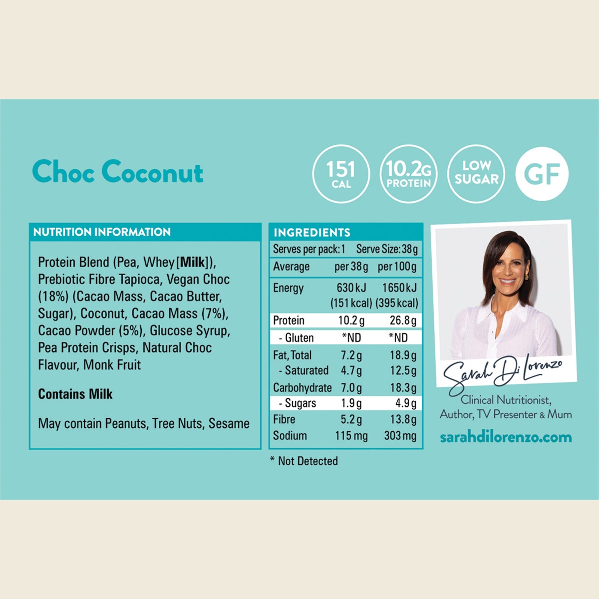 10:10 BY SDL Protein Snack Bar Choc Coconut 14x38g