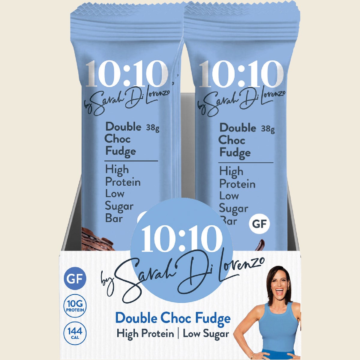 10:10 BY SDL Protein Snack Bar Double Choc Fudge 14x38g