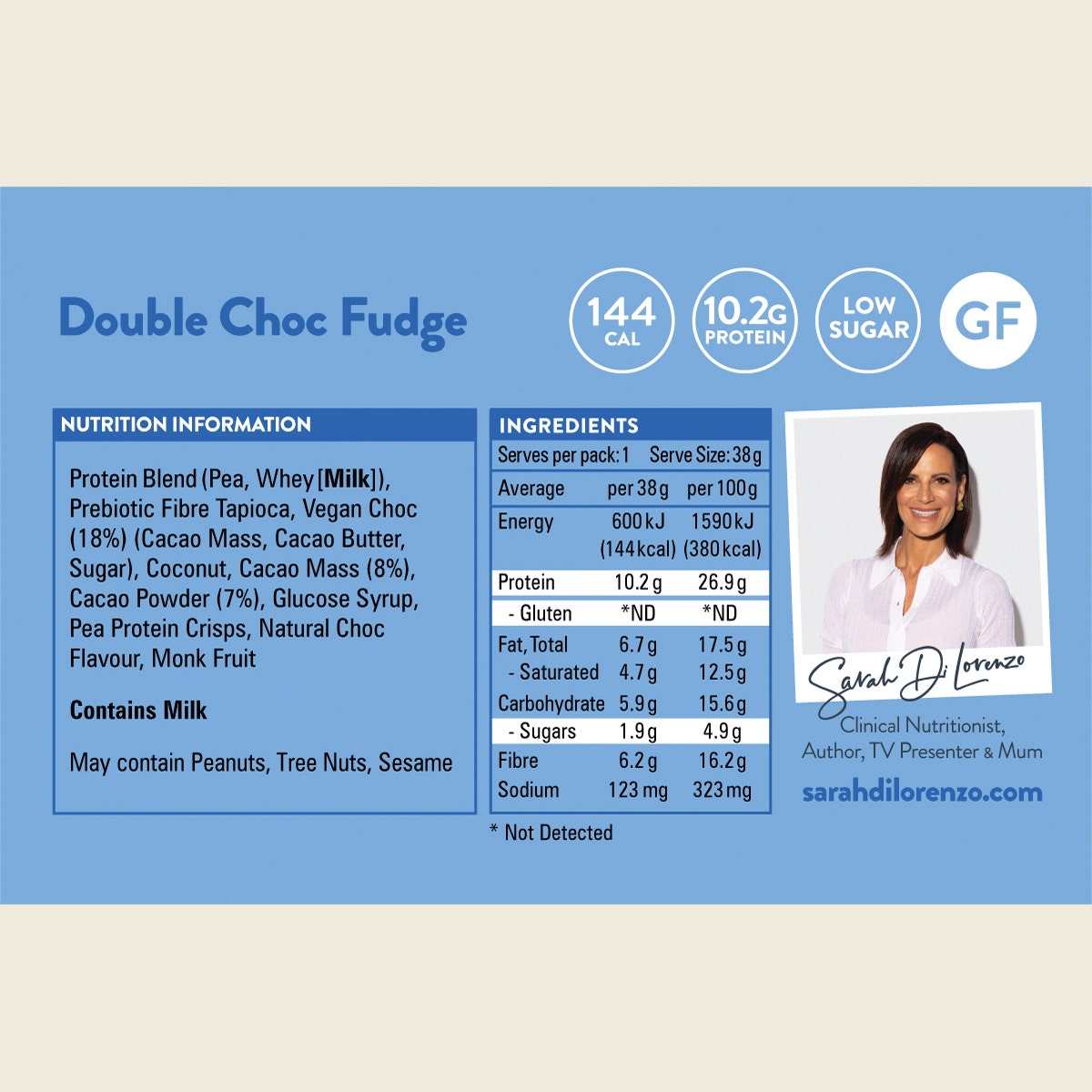 10:10 BY SDL Protein Snack Bar Double Choc Fudge 14x38g