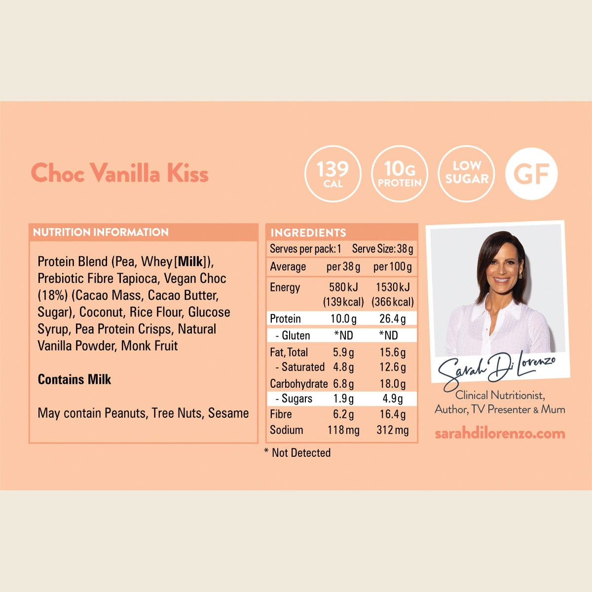 10:10 BY SDL Protein Snack Bar Choc Vanilla Kiss 14x38g