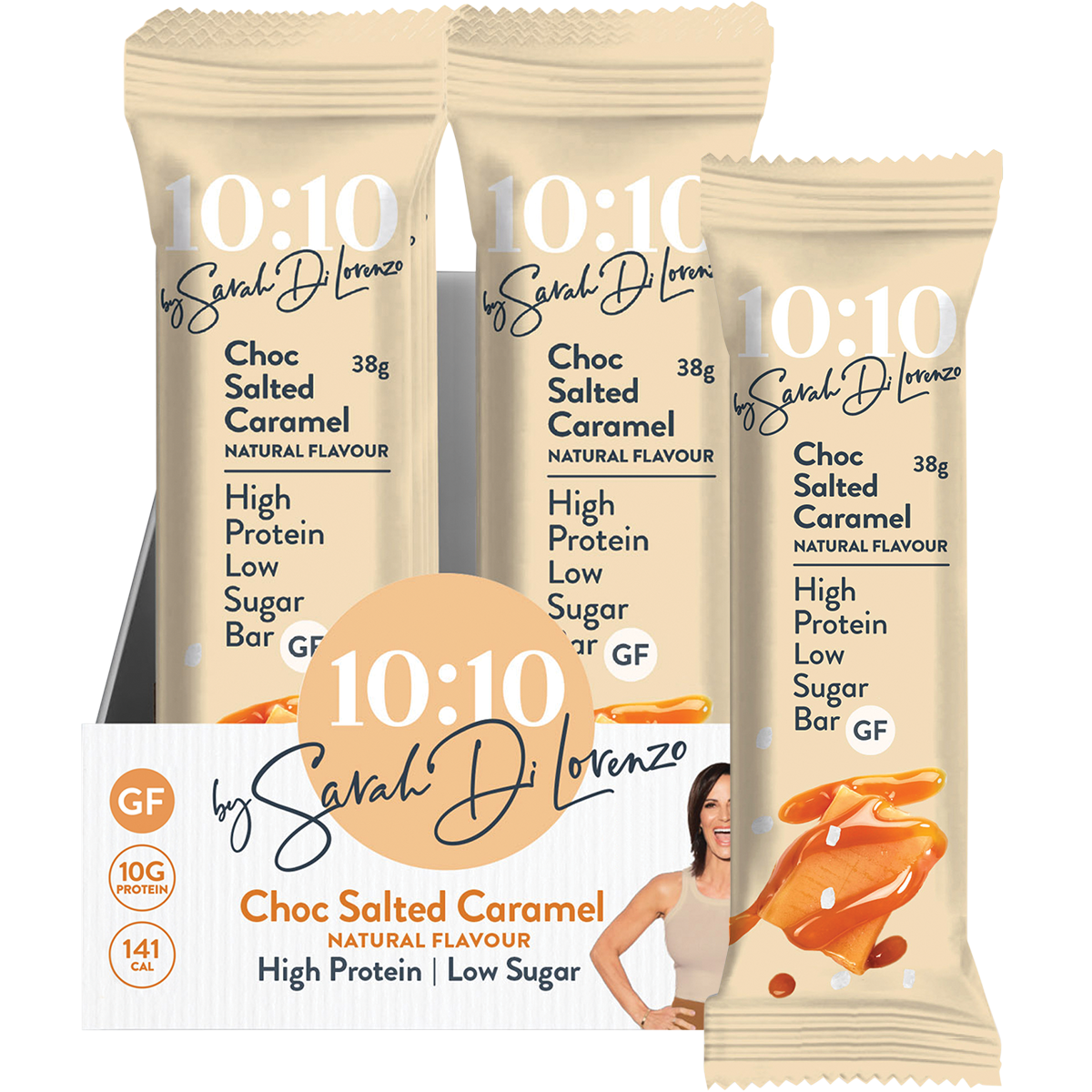 10:10 By SDL Protein Snack Bar Choc Salted Caramel 38g x 14 Pack