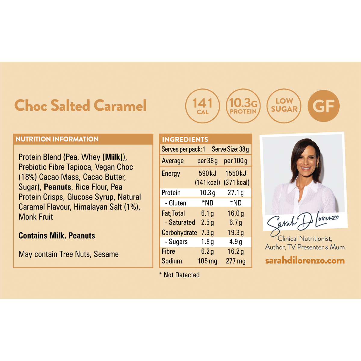 10:10 By SDL Protein Snack Bar Choc Salted Caramel 38g x 14 Pack