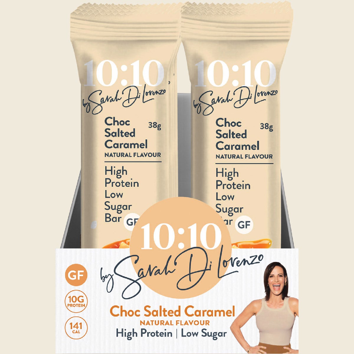 10:10 BY SDL Protein Snack Bar Choc Salted Caramel 14x38g