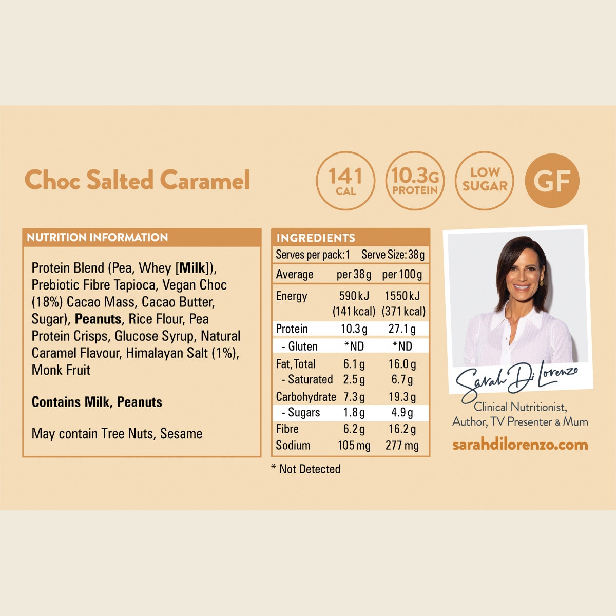 10:10 BY SDL Protein Snack Bar Choc Salted Caramel 14x38g