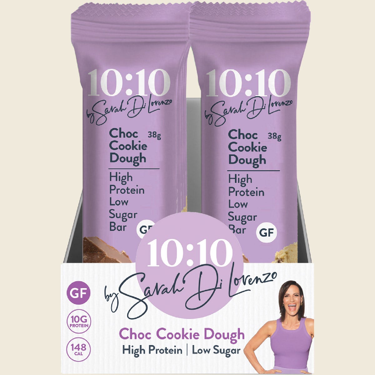 10:10 BY SDL Protein Snack Bar Choc Cookie Dough 14x38g