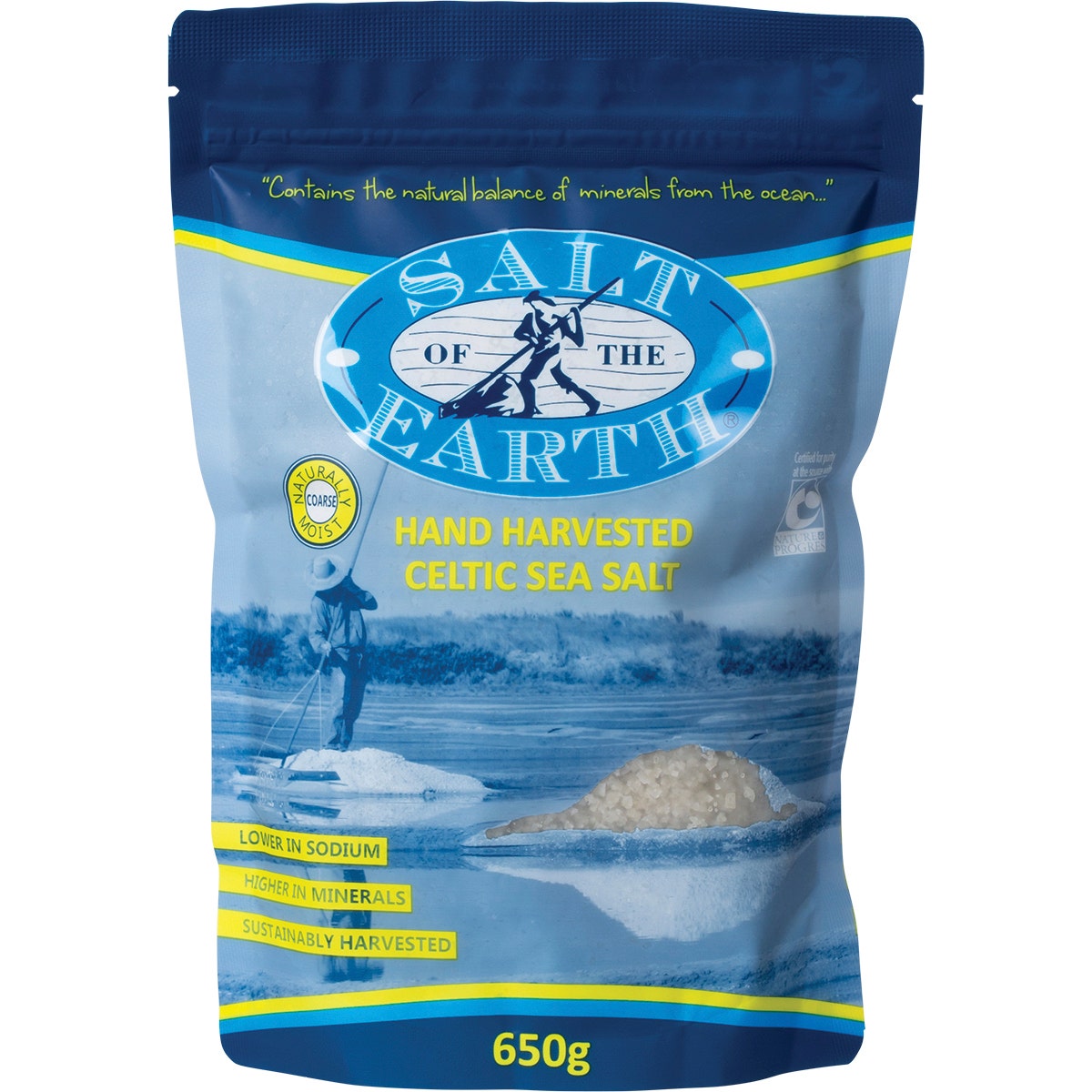 Salt Of The Earth Hand Harvested Celtic Sea Salt Coarse 650g - Cutprice Online