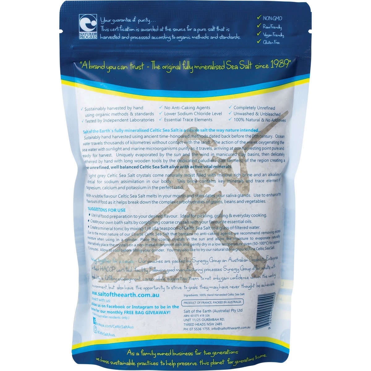 Salt Of The Earth Hand Harvested Celtic Sea Salt Coarse 650g - Cutprice Online