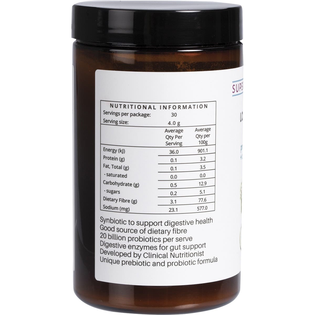 Supercharged Food Love Your Gut Synbiotic Powder Pre/Probiotic 120g - Cutprice Online