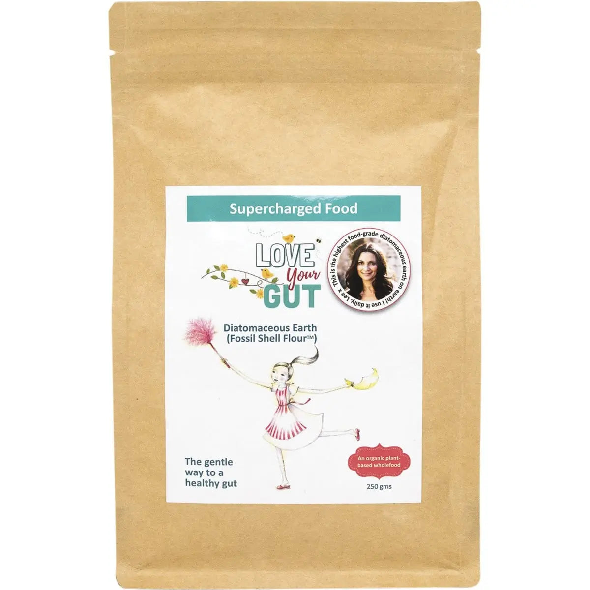 SUPERCHARGED FOOD Love Your Gut Powder Diatomaceous Earth 250g SUPERCHARGED FOOD