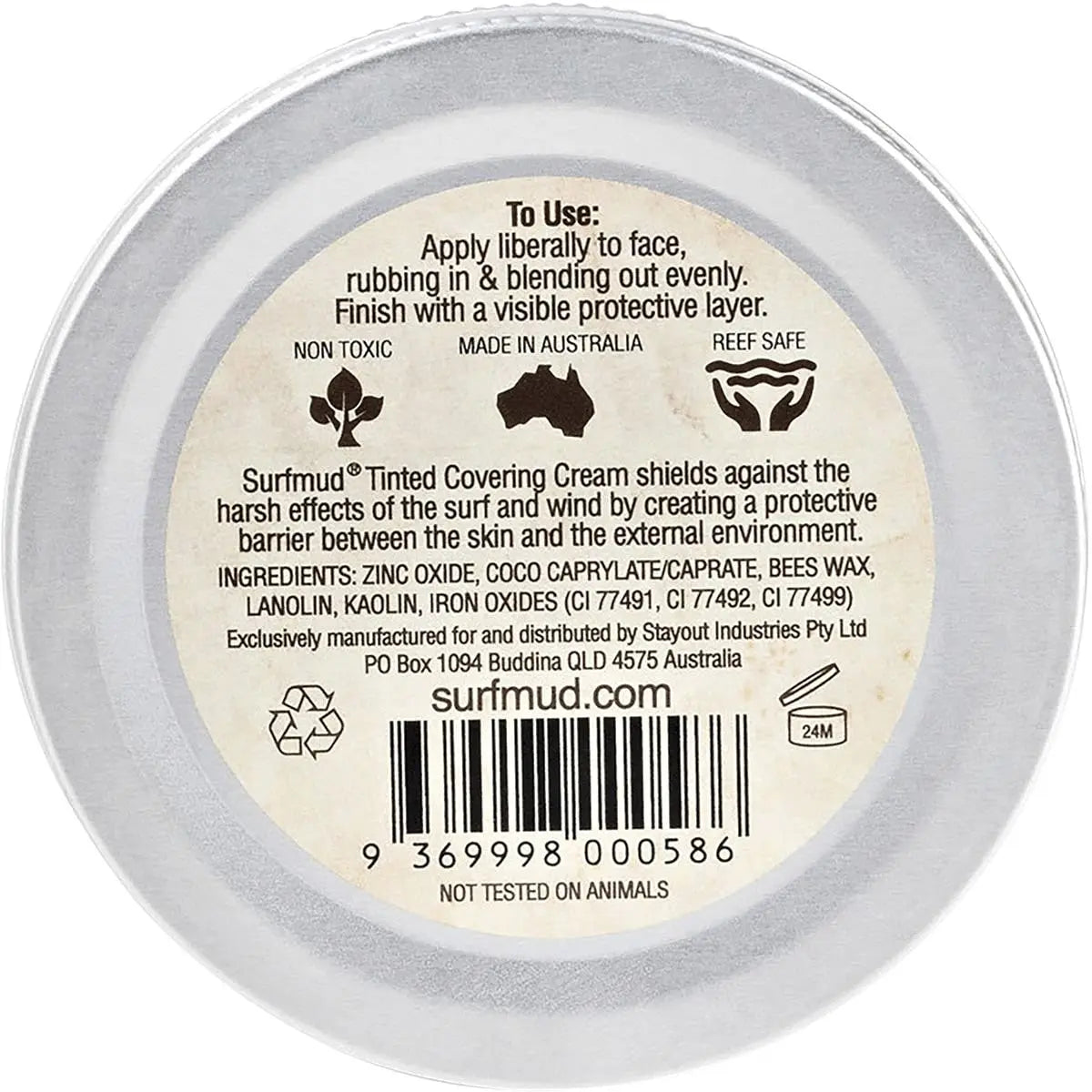 SURFMUD Natural Zinc Tinted Covering Cream 45g SURFMUD