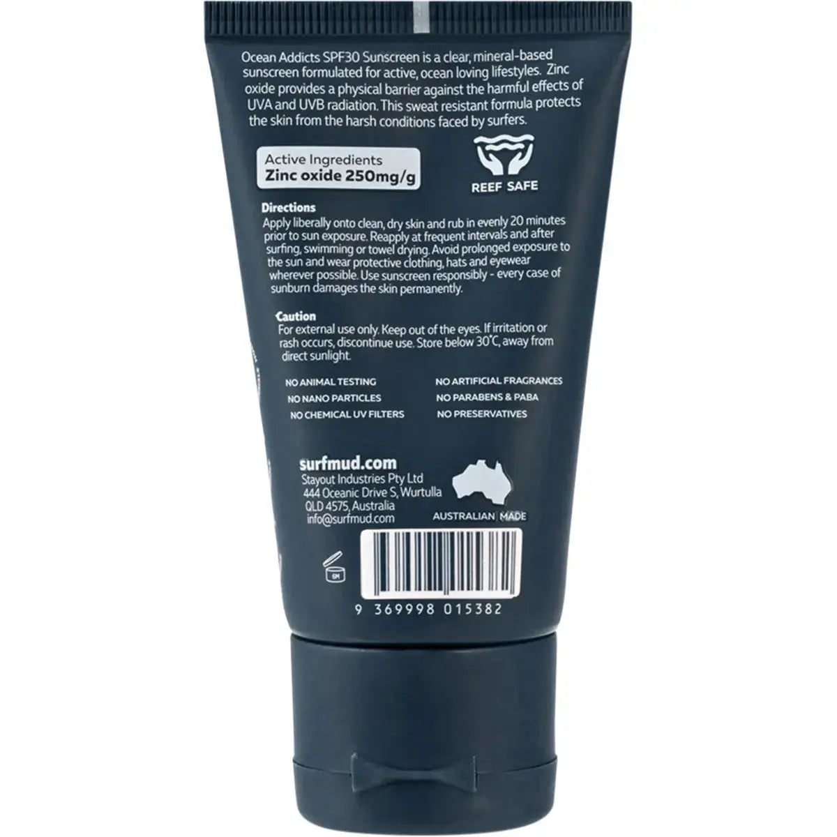 SURFMUD Natural Zinc Sunscreen SPF 30 50g SURFMUD