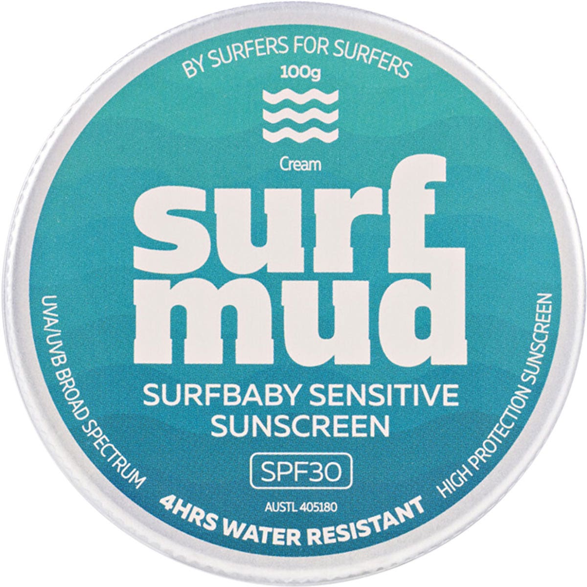 SURFMUD Surfbaby Sensitive Sunscreen SPF 30 Tin 100g - Cutprice Online