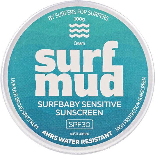SURFMUD Surfbaby Sensitive Sunscreen SPF 30 Tin 100g - Cutprice Online
