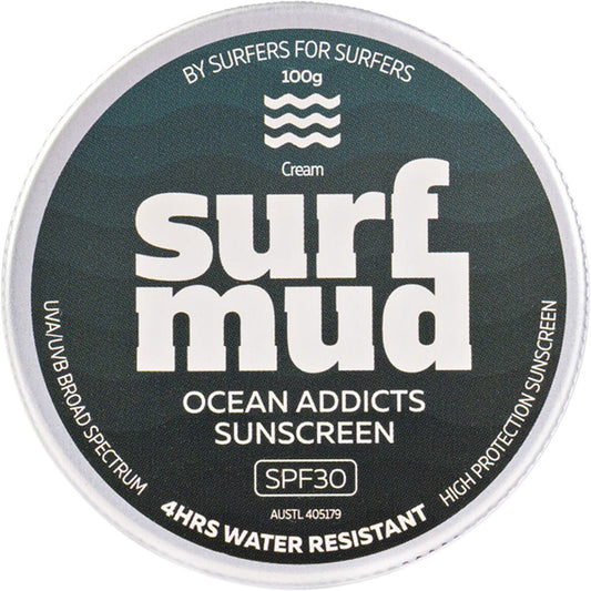 SURFMUD Ocean Addicts Sunscreen SPF 30 Tin 100g - Cutprice Online