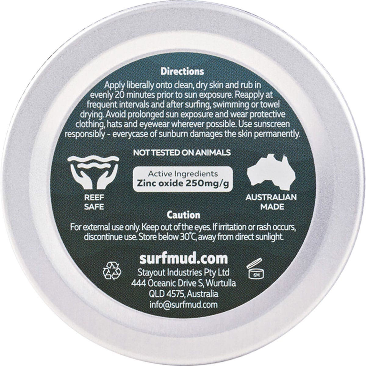 SURFMUD Ocean Addicts Sunscreen SPF 30 Tin 100g - Cutprice Online
