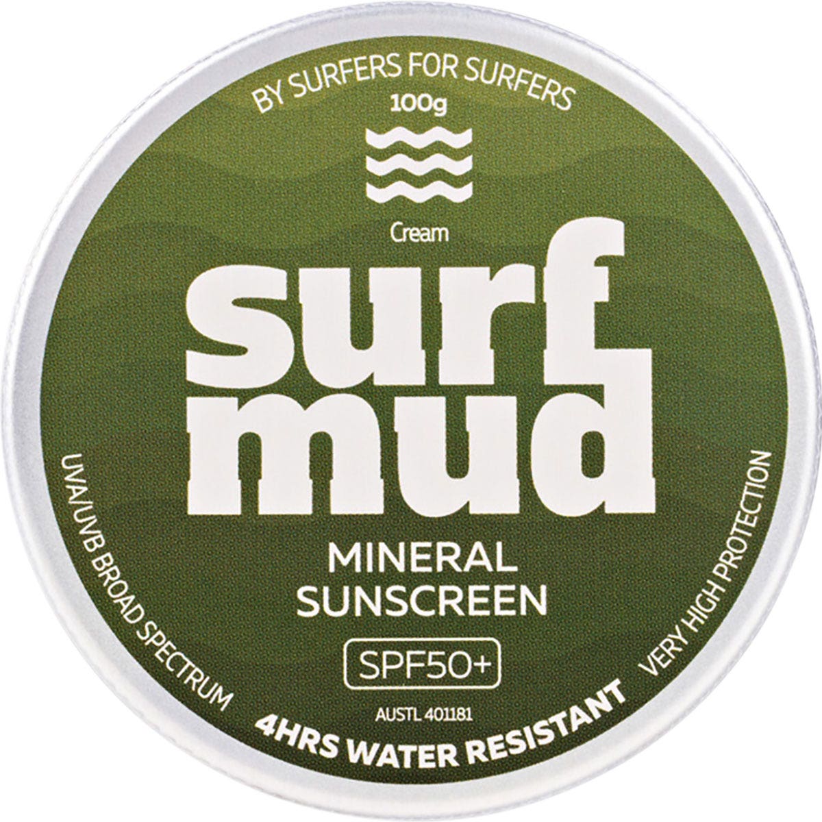 SURFMUD Mineral Sunscreen SPF 50+ Tin 100g - Cutprice Online