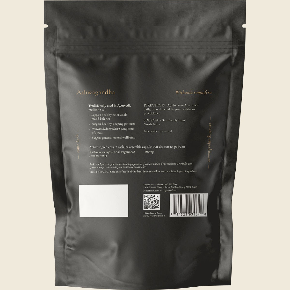 Superfeast Ashwagandha 240 Hard Capsules - Cutprice Online