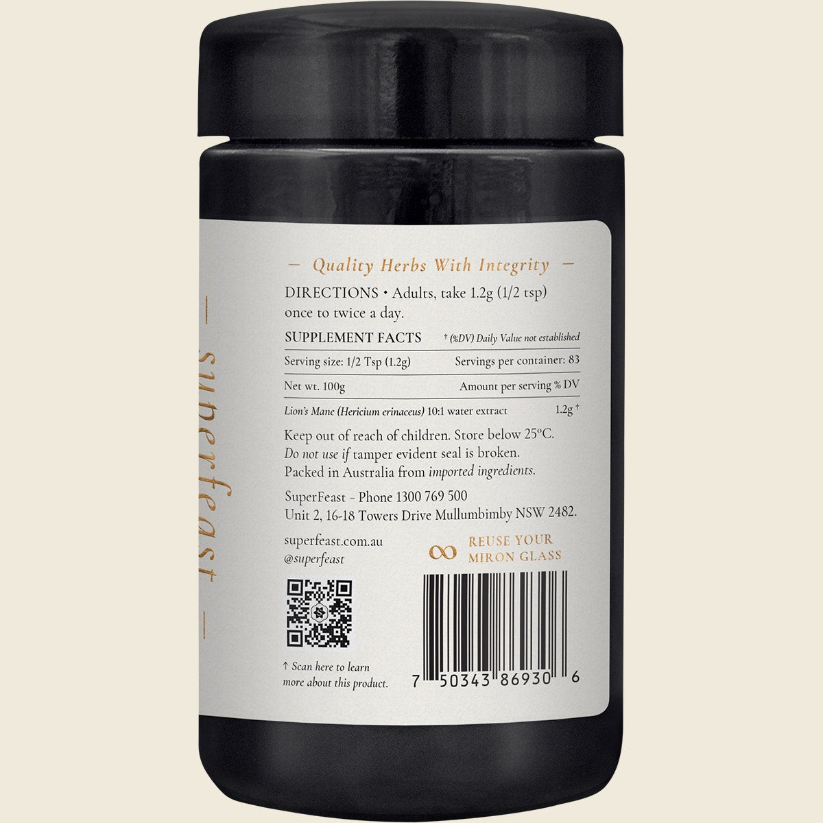 Superfeast Lion's Mane 100g - Cutprice Online