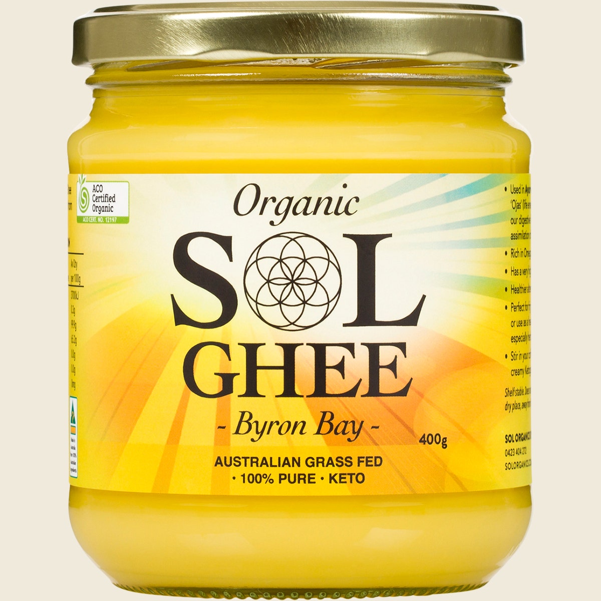 Sol Organics Organic Ghee 400g