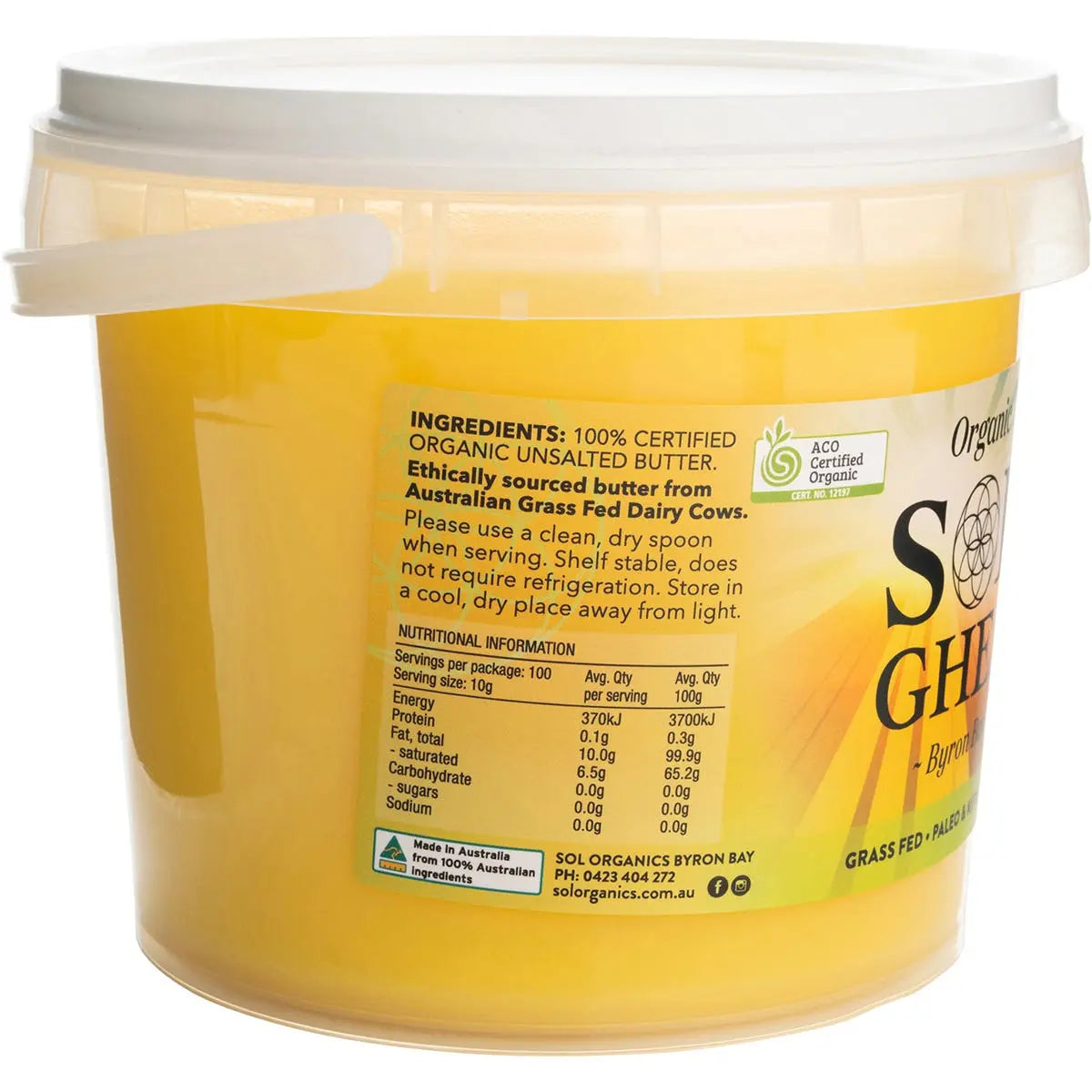 SOL ORGANICS Organic Ghee 1kg SOL ORGANICS