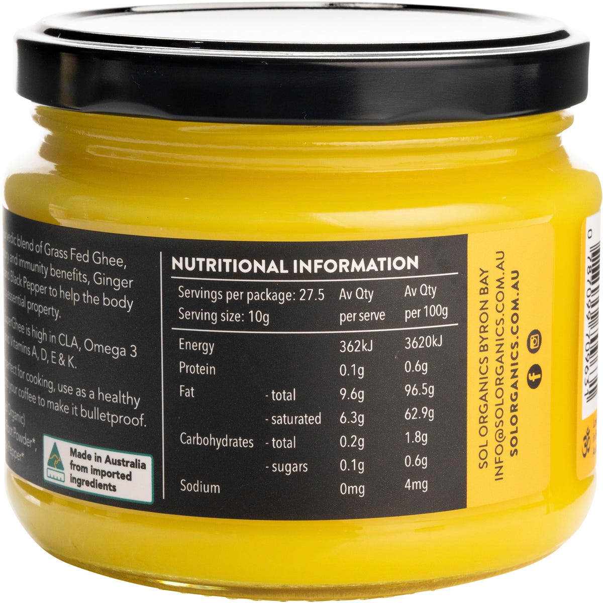 SOL ORGANICS Turmeric Super Ghee 275g - Cutprice Online