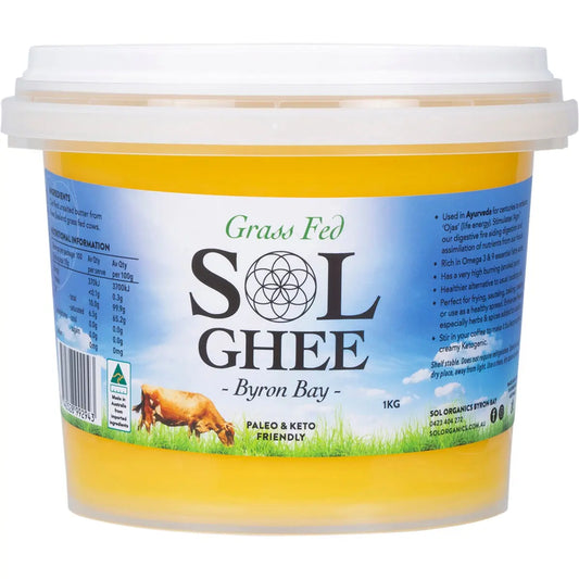 SOL ORGANICS Grass Fed Ghee 1kg SOL ORGANICS
