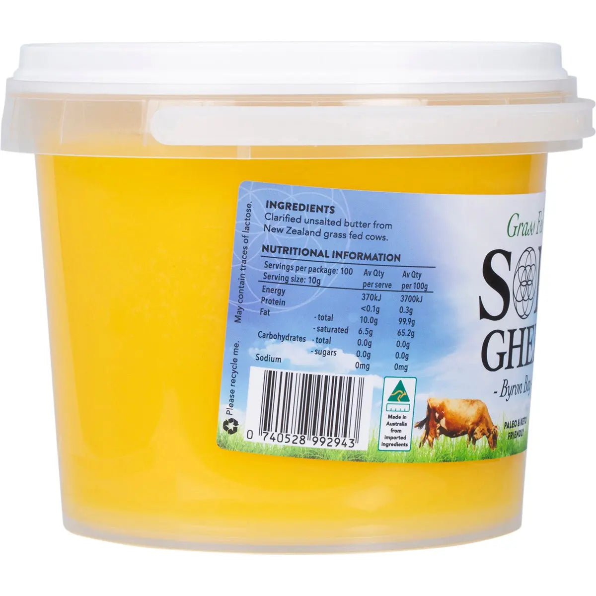 SOL ORGANICS Grass Fed Ghee 1kg SOL ORGANICS